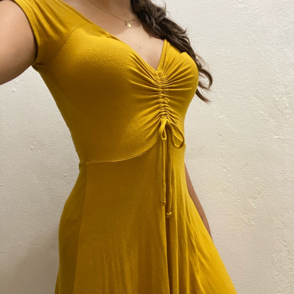 Cute yellow short dress (S)